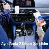 Coofbe 60W Turbo Araç Şarjı 2 Type-c Girişli Şarj Akım Korumalı Araç Çakmaklık Şarjı 12v-24v Araç Şarj - 4