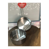 2 li 430 Kalite Çelik Kaçerola Sütlük Ve Sosluk 14-14 cm Yumurta Haşlama - 1