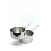 2 li 430 Kalite Çelik Kaçerola Sütlük Ve Sosluk 14-14 cm Yumurta Haşlama - 3