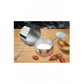 2 li 430 Kalite Çelik Kaçerola Sütlük Ve Sosluk 14-14 cm Yumurta Haşlama - 4