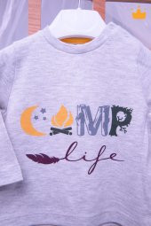 Babyhola Elyaf Dolgulu 1 Tog Kapitone Yelek Badi Pantolon Erkek Bebek 3'lü Takım 12610 - 10