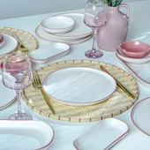 Keramika Line Pink Kahvaltı Takımı 18 Parça 6 Kişilik 20000 - 5