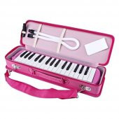 Pembe Melodika 32 Tuş Bez Çantalı Yedek Hortumlu 1 Adet Ticon 32 Tuşlu Melodika Çantalı - 2