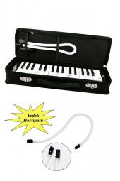 Siyah Melodika 32 Tuş Bez Çantalı Yedek Hortumlu 1 Adet Ticon 32 Tuşlu Melodika Çantalı - 1