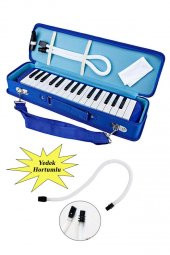 Mavi Melodika 32 Tuş Bez Çantalı Yedek Hortumlu 1 Adet Ticon 32 Tuşlu Melodika Çantalı - 1