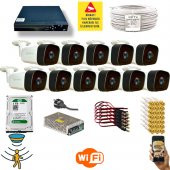 Qromax  11 Kamerali Set - Hareket Algılayan 36 Ir Led 5MP Lensli 1080P Güvenlik Kamerasi Seti 5236 - 1