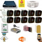 Qromax  10 Kamerali Set - Hareket Algılayan 36 Ir Led 5MP Lensli 1080P Güvenlik Kamerasi Seti 5236 - 1