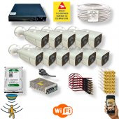 Qromax  11 Kamerali Set - Hareket Algılayan 24 Smd Led 5MP Lensli 1080P Güvenlik Kamerasi Seti 6224 - 1