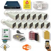 Qromax  13 Kamerali Set - Hareket Algılayan 24 Smd Led 5MP Lensli 1080P Güvenlik Kamerasi Seti 6224 - 1