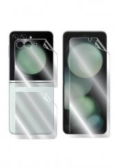 Samsung Z Flip 5 ile Uyumlu Ön & Arka Full Body Esnek Nano Çizilmez Ekran Koruyucu thumbnail 6
