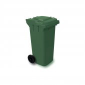 Kapaklı Tekerlekli Çöp Toplama Konteyneri Kutusu 120 Litre - 95 x 60 x 50 Cm. - Yeşil - 1