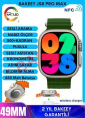 JS8 Pro Max 49 MM Kasa Amoled Ekran Nabız,Siri,Nfc,Hesap Makinesi Watch 8 Akıllı Saat - 5