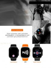 JS8 Pro Max 49 MM Kasa Amoled Ekran Nabız,Siri,Nfc,Hesap Makinesi Watch 8 Akıllı Saat - 8
