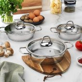 Schafer Eva Çelik Sahan Seti-6 Parça-Inox - 1