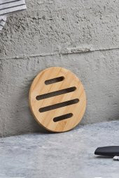 Bambu Yuvarlak Nihale Çaydanlık Altlığı Tencere Altlığı 17x17 cm Altlık - 1