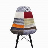 T.Concept Renkli Patchwork Sandalye Siyah Ayaklı thumbnail 1