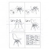 T.Concept Renkli Patchwork Sandalye Siyah Ayaklı thumbnail 5