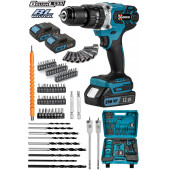 Wacker Pro Germany 013 Yeni Akıllı Sistem Kömürsüz Motor 258 Vf Çift Akülü Vidalama Matkap 90 Parça Full Set - 1
