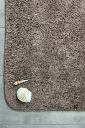 Ultrasoft Düz Kapuçino 3’lü Banyo Halısı Paspası Seti Kaymaz Deri Tabanlı Yıkanabilir Klozet Takımı - 6