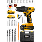 Wacker Pro Germany StarWalt Yellow Prof 58 V 12 Ah Darbeli Çelik Şanzuman Çift Akülü Şarjlı Matkap +Tamir Seti - 1