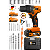 Wacker Pro Germany Orange StarWalt XR Prof 58 V 12 Ah Çelik Şanzuman Çift Akülü Şarjlı Matkap +Tamir Seti - 1