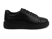 Hatege Bruno Siyah Hakiki Deri Erkek Sneaker Ayakkabı - 1