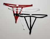 ASM1266 Kadın 3 Lü Renkli Özel Bölgesi 3 Serit Tanga String - 4