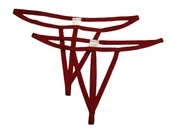 ASM1265 Kadın 2 Li Kırmızı Özel Bölgesi 3 Serit Tanga String - 5