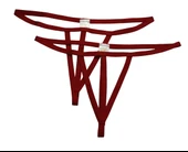 ASM1265 Kadın 2 Li Kırmızı Özel Bölgesi 3 Serit Tanga String - 1