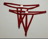 ASM1265 Kadın 2 Li Kırmızı Özel Bölgesi 3 Serit Tanga String - 3