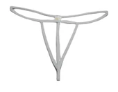 ASM1261 Kadın Ekru Özel Bölgesi 3 Serit Tanga String - 3