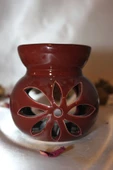 Buhardanlık Ebru Boyama Lotus Çiçeği Seramik Buhurdanlık Hand Made El İşi 1 - 1