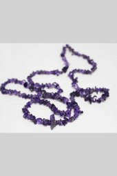 Ametist Koyu Renk Kırık Doğal Taş Dizisi thumbnail 3