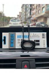 Aux To Aux 3.5mm Jack Girişli Müzik Ve Ses Aktarıcı Kablo Siyah - 2