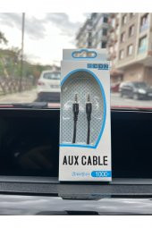 Aux To Aux 3.5mm Jack Girişli Müzik Ve Ses Aktarıcı Kablo Siyah - 1