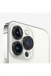 11 Pro Max Uyumlu Alüminyum Alaşım Elmas Kesim Çerçeveli Tempered Glass Kamera Lens Koruyucu3lü Set - 1