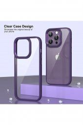 Iphone 14 Pro Kenarları Silikon Arkası Polikarbonat Cam Kenarları Ve Tuşları Alüminyum Premium Kılıf - 2