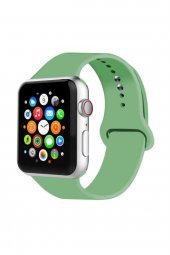 Yeşil Apple Watch Kordon 2 3uyumlu Seri 42 Mm Ve Mm Silikon Kordon Kayış - 1