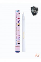 Beyaz Eyeliner, Likit Kalem Eyeliner, Suya Dayanıklı, Yoğun Pigmentli - 1