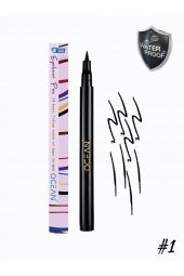 Siyah Eyeliner, Likit Kalem Eyeliner, Suya Dayanıklı, Yoğun Pigmentli - 1