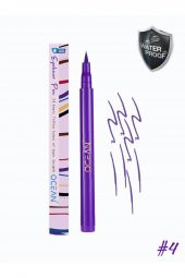 Mor Eyeliner, Likit Kalem Eyeliner, Suya Dayanıklı, Yoğun Pigmentli - 1