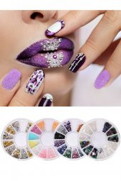 Tırnak Süsleme Taşı, Kolay Uygulanabilir, 4lü Nail Art Tırnak Süsleme Taş Seti - 1