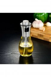 Paslanmaz Çelik Başlıklı Cam Spray Yağdanlık - 1