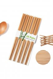 Organik Bambu Çin Çubuğu Chop Sticks 10 Çift - 1