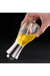 Paslanmaz Çelik Başlıklı Cam Spray Yağdanlık - 3