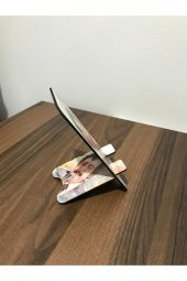 Ahşap Resimli Telefon Tutucu Organizer Şarj Standı Mdf - 2