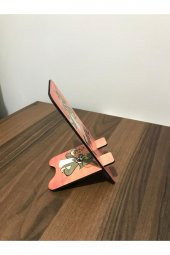 Ahşap Resimli Telefon Tutucu Organizer Şarj Standı Mdf - 2