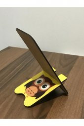 Ahşap Resimli Telefon Tutucu Organizer Şarj Standı Mdf - 2