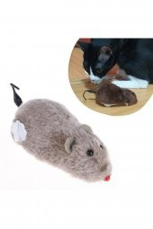 Kurmalı Kedi Eğitim Oyuncağı Tüylü Peluş Fare Yakalama Interaktif Sevimli Eğlenceli Oyuncak - 1