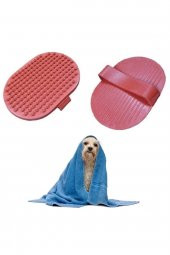 Ergonomik Masajlı Evcil Hayvan Kedi Köpek Yıkama Fırçası Aparatı - 1